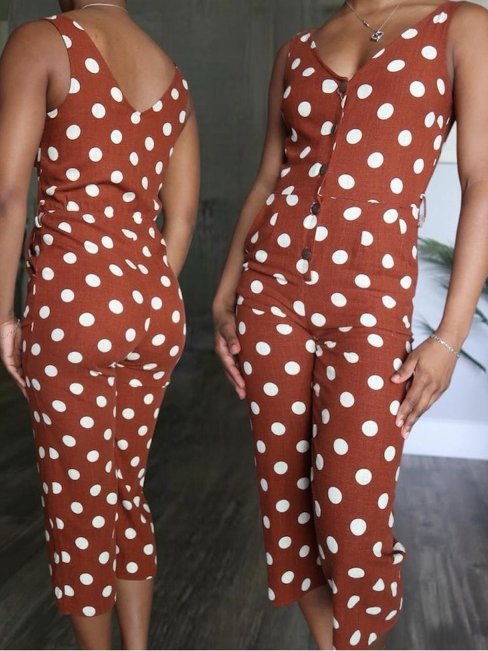 Monteau Polka Dot Jumpsuit